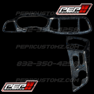 Challenger Carbon Fiber Dash Cover Set Blue Flakes