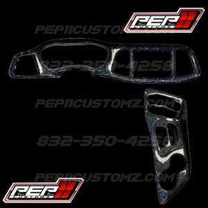 Challenger Carbon Fiber Dash Cover Set Pink + Blue Flakes (CUSTOM ORDER)