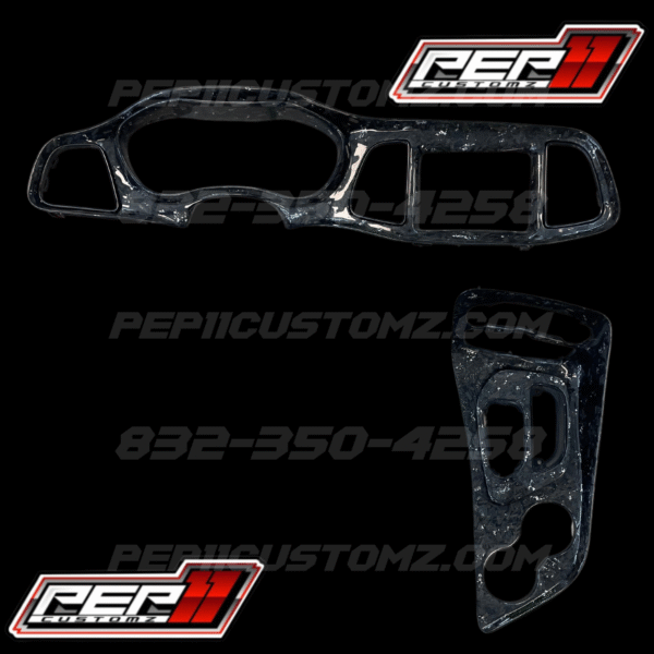 Challenger Carbon Fiber Dash Cover Set White Flakes