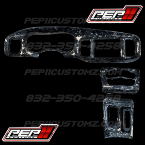 Charger Carbon Fiber Dash Cover Set With White Flakes