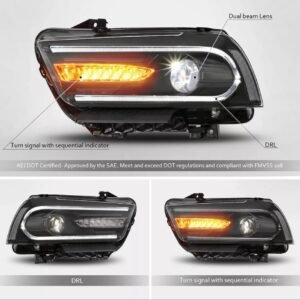 Charger 2011-14 WHITE Prebuilt Headlights